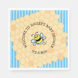 Honey Bee Themed Boy's Baby Shower Napkins Serviette
