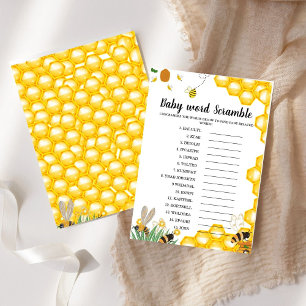 Honey Bee Themes Wort Ramming Baby Dusche Spiel