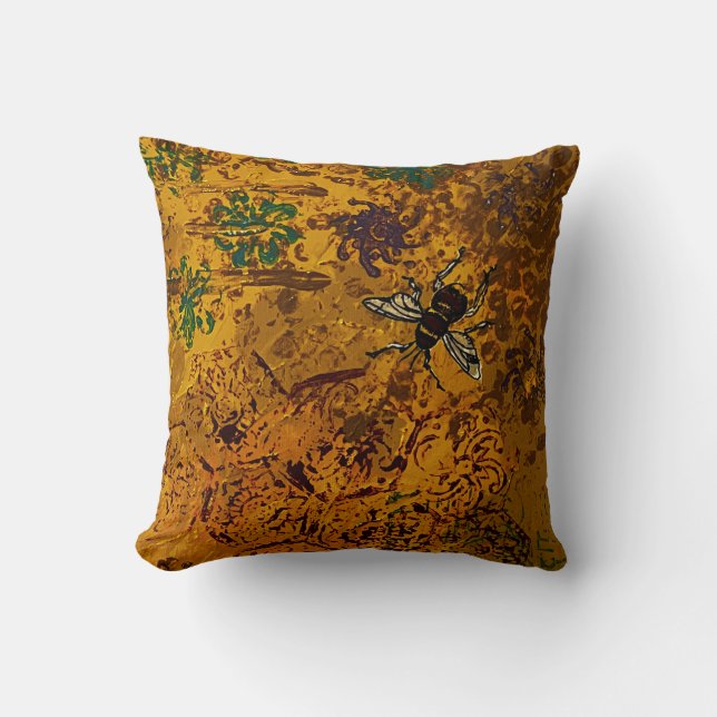 Honey Bee Throw Kissen (Vorderseite)