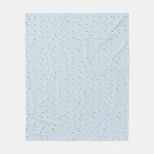 Honey Bee Waggle Dance Blue Fleecedecke