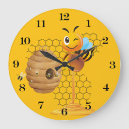 Honey Bee Wall Clock Große Wanduhr
