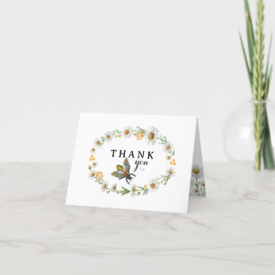 Honey Bee Watercolor Babydusche Danke Karte  