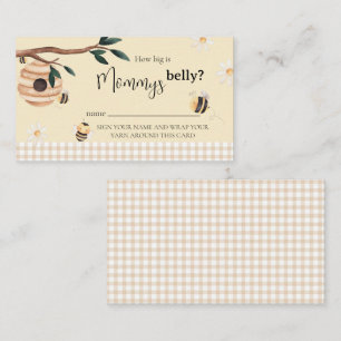 Honey Bee Wie groß ist Mama's Babydusche Begleitkarte