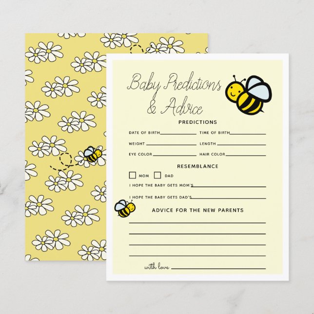 Honey Bee Yellow Baby Vorhersagen & Ratschläge (Vorne/Hinten)