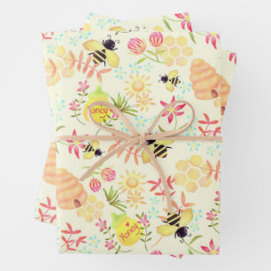 Honey Bee Yellow Geschenkpapier Set