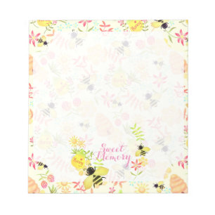 Honey Bee Yellow Notizblock