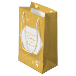 Honey Bee Yellow Pattern Individuelle Name Kleine Geschenktüte