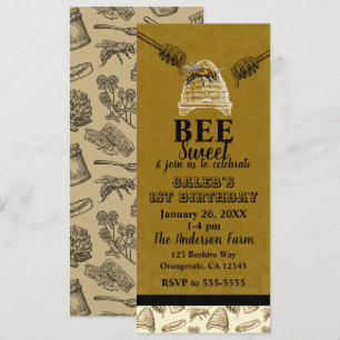 Honey Beehive Birthday Party Event Ticket Einladung