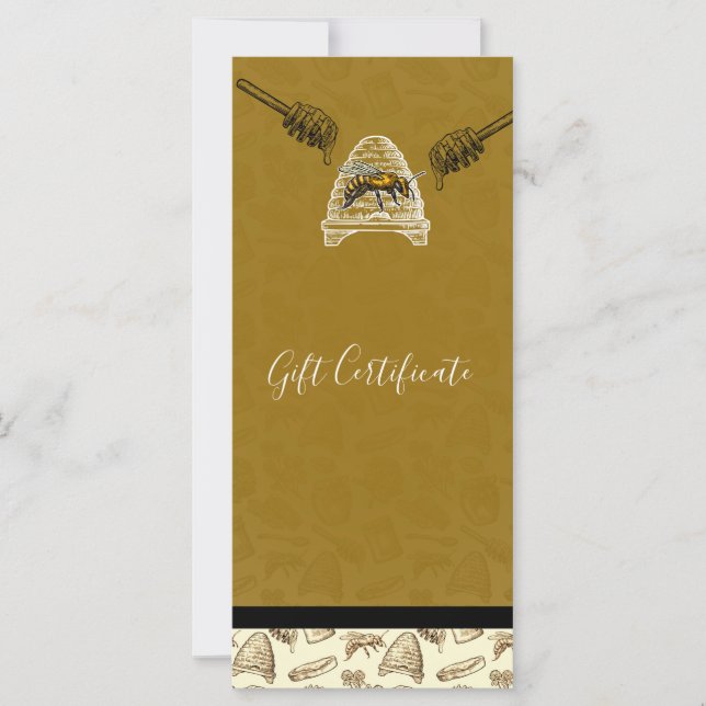Honey Beehive Vintages Bio Geschenkgutschein (Vorderseite)