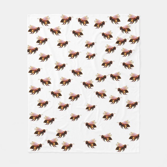 Honey Bees Flying Fleecedecke (Vorderseite)