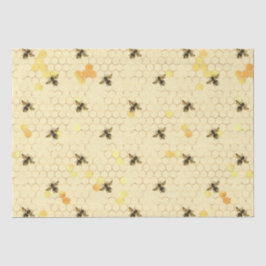 Honey Bees & Honeycomb Pattern Seidenpapier