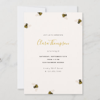 Honey Bees Kindergeburtstag Einladung