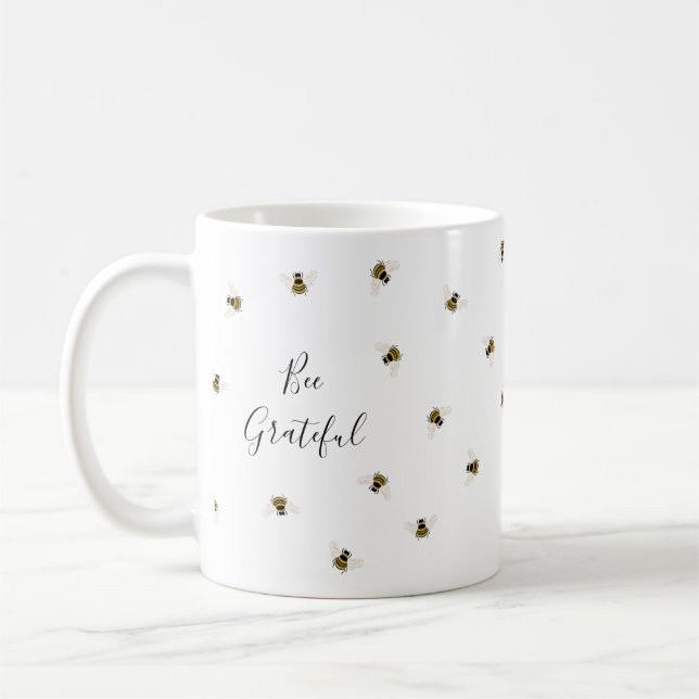 Honey Bees Monogram Coffee Tasse (Links)