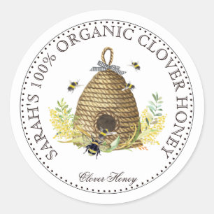 Honey Beve Hive Honey Jar Label Runder Aufkleber