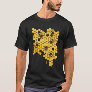 Honey Beve Honeycomb Beekeeper T-Shirt
