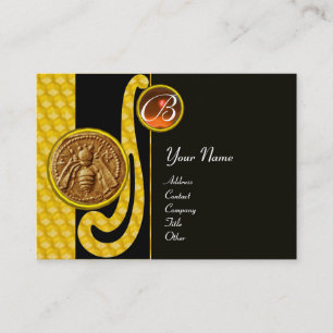 HONEY BEY ,BEEKEEPER APIARIST MONOGRAM VISITENKARTE