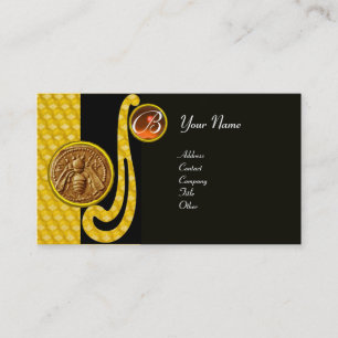 HONEY BEY ,BEEKEEPER APIARIST MONOGRAM VISITENKARTE