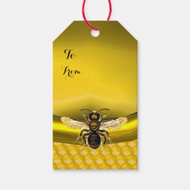 HONEY BEY ,BEEKEEPER BROWN WAX SIEGEL MONOGRAM GESCHENKANHÄNGER (Vorderseite)