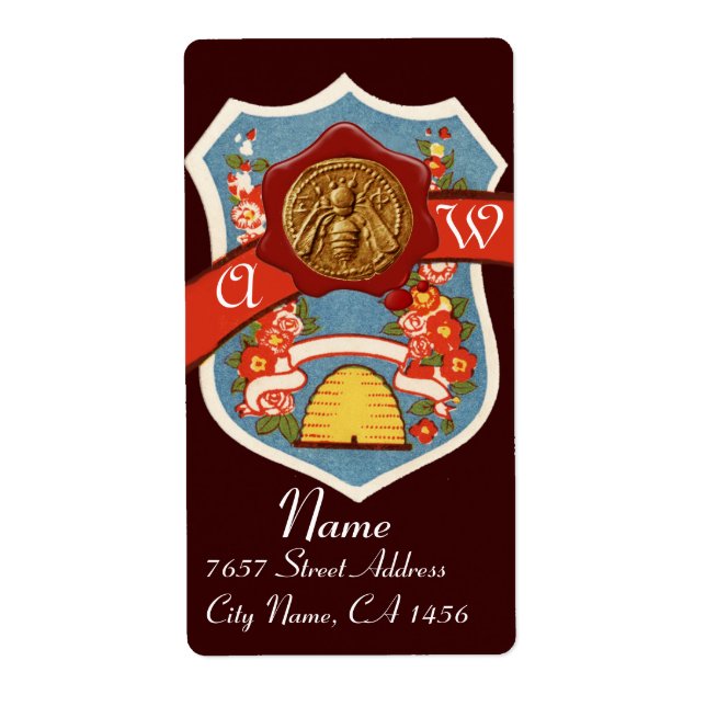 HONEY BEY ,BEEKEEPER RED WAX SIEGEL WAPPEN MONOGRA (Vorne)