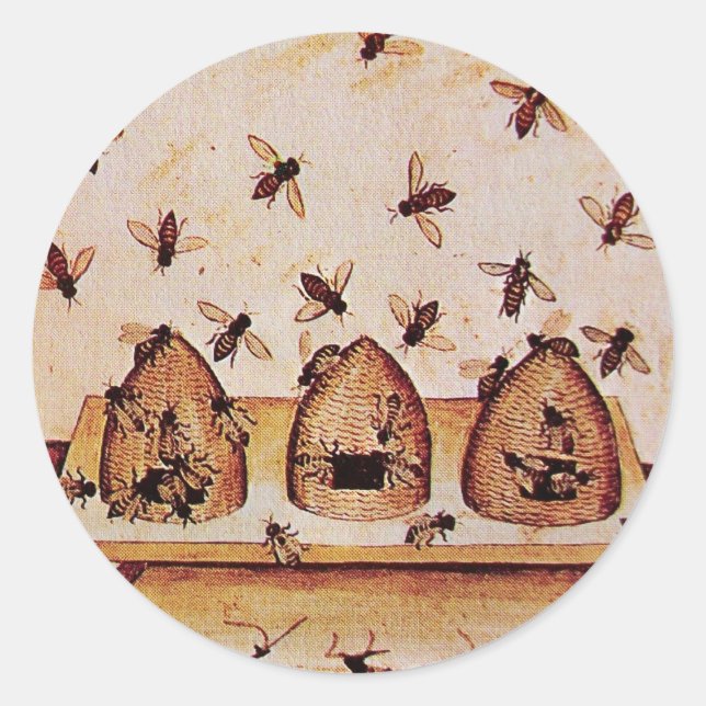 HONEY BIE, BEEKEEPER BEEKEEPING LIPPLIES RUNDER AUFKLEBER (Vorderseite)