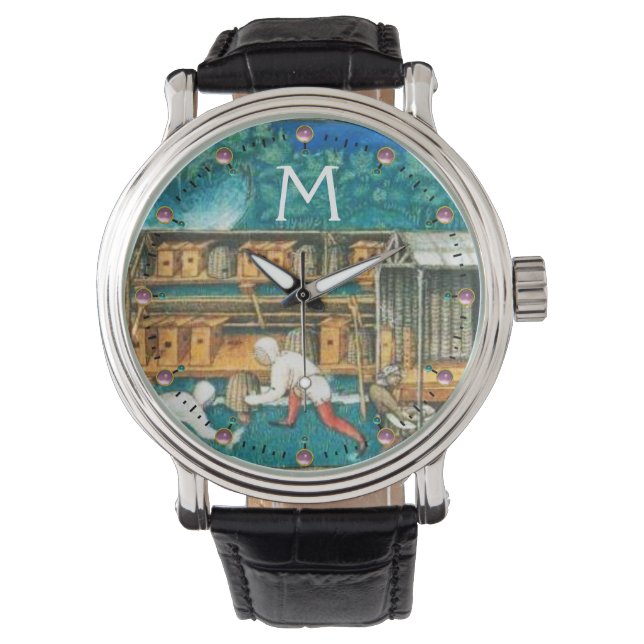 HONEY BIE / BEEKEEPER BEEKEEPING MONOGRAM ARMBANDUHR (Vorderseite)