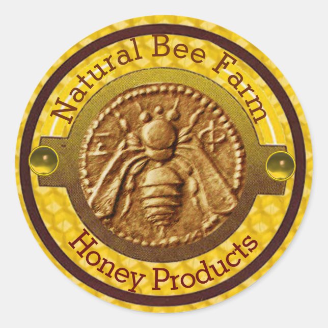 HONEY BIE / BEEKEEPER BEEKEEPING RUNDER AUFKLEBER (Vorderseite)