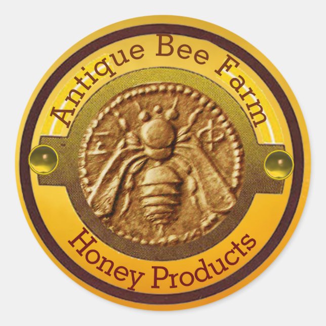 HONEY BIE / BEEKEEPER BEEKEEPING RUNDER AUFKLEBER (Vorderseite)