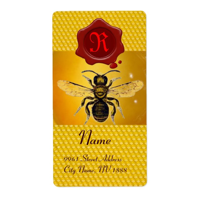 HONEY BIE, BEEKEEPER, ROT WAX SIEGEL MONOGRAM (Vorne)