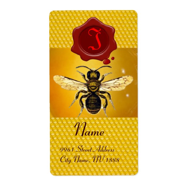 HONEY BIE, BEEKEEPER, ROT WAX SIEGEL MONOGRAM (Vorne)