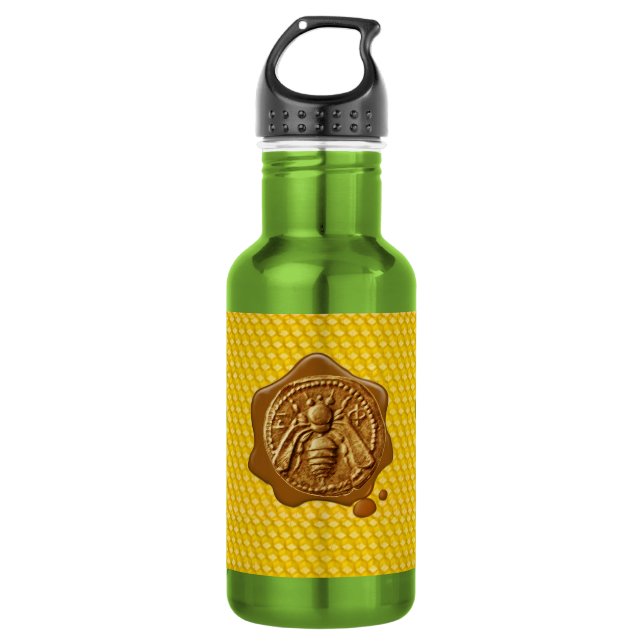 HONEY BIE, BEEKEEPER, WAX SIEGEL EDELSTAHLFLASCHE (Vorderseite)