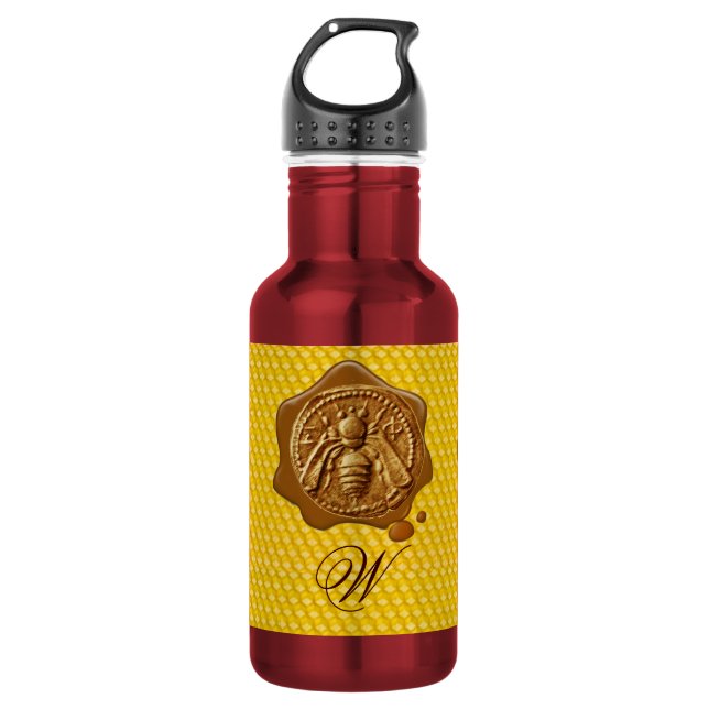 HONEY BIE, BEEKEEPER, WAX SIEGEL MONOGRAM TRINKFLASCHE (Vorderseite)