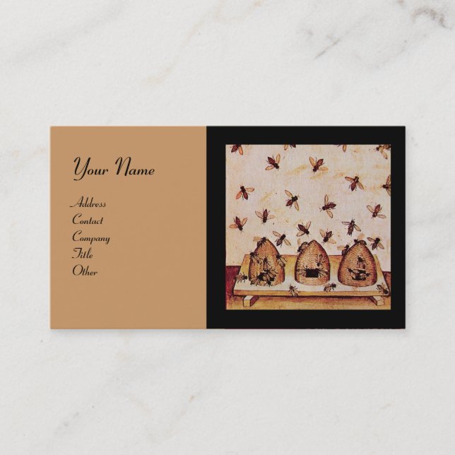 HONEY BIE, BEEKEEPING, APIARIST VISITENKARTE (Vorderseite)