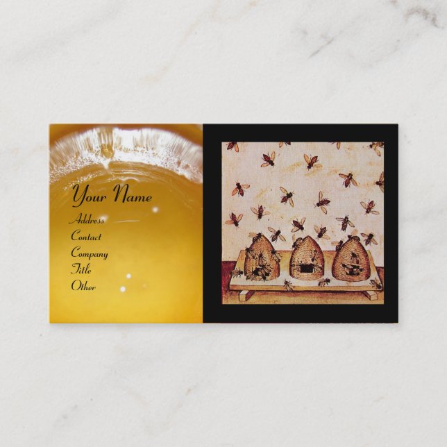 HONEY BIE, BEEKEEPING, BEEKEEPER APIARIST VISITENKARTE (Vorderseite)