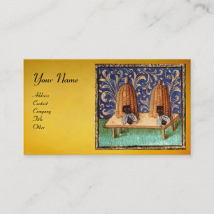 HONEY BIE, BEEKEEPING, BEEKEEPER BROWN WAX SIEGEL VISITENKARTE