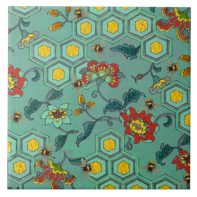 HONEY BIES, BEENEN, FRÜHSTÜCKSBLUMEN, GESCHWINDIGK FLIESE (Vorderseite)