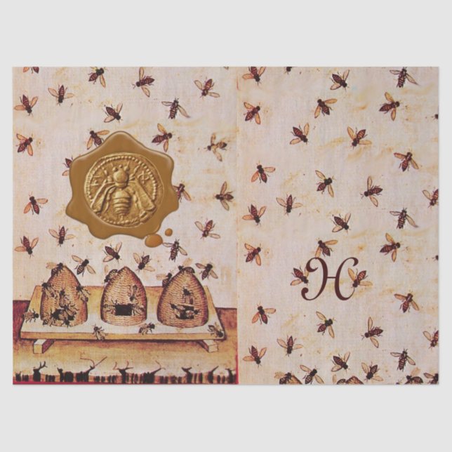 HONEY BIES BIENTET SICH, RINKEN, RINDFLEISCHWACHS  SEIDENPAPIER (Vorderseite)