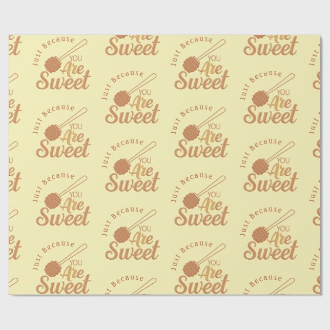 Honey Birthday Geschenk für süße Gäste Geschenkpapier (Flach)