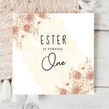 Honey Boho Wildblume Gender Neutral Geburtstag