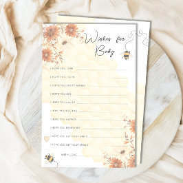 Honey Boho Wildblume wünscht sich Baby Adress Card