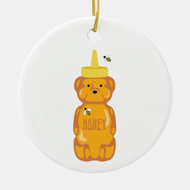 Honey Bottle Keramik Ornament (Vorne)