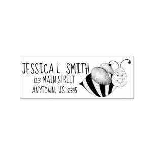 Honey Bumble Bee Bumblebee Personalisierte Adresse Gummistempel