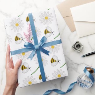 Honey Bumble Bee Gnome Pattern Geschenkpapier
