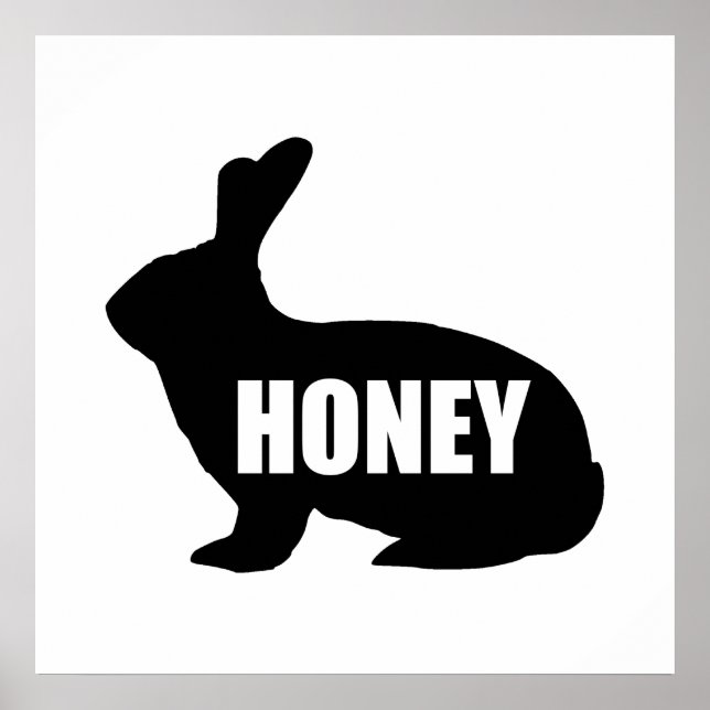 Honey Bunny Niedlich Funny Poster (Vorne)