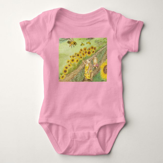 Honey Bunny trifft die Honigbienen Baby Strampler (Vorderseite)