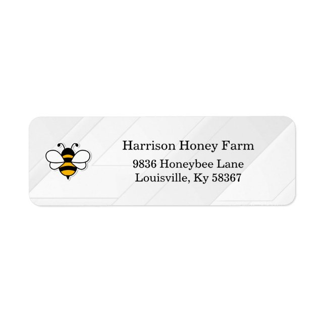 Honey Business Return Address Label (Vorne)