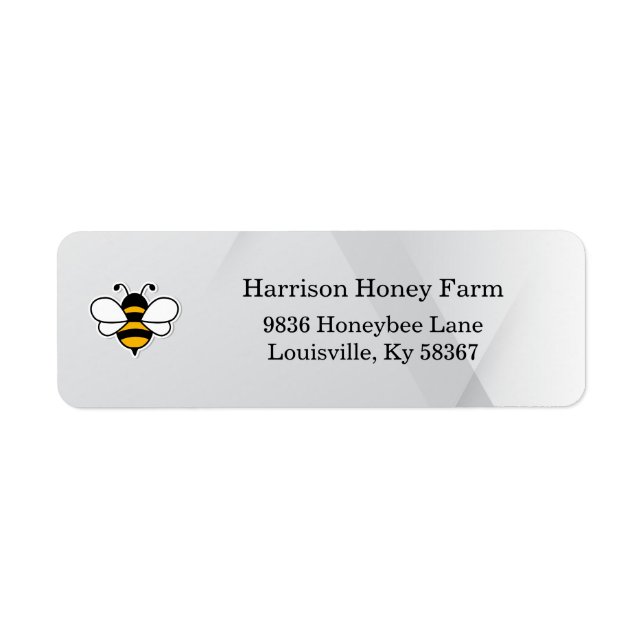 Honey Business Return Address Label (Vorne)