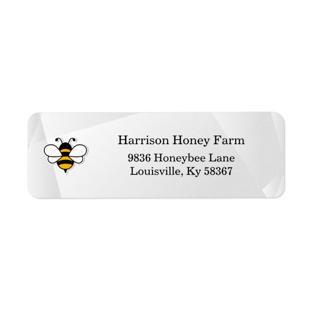 Honey Business Return Address Label (Vorne)