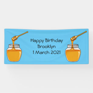 Honey Cartoon Illustration Banner