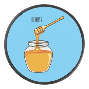 Honey Cartoon Illustration Eishockey Puck