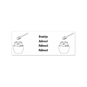 Honey Cartoon Illustration Gummistempel